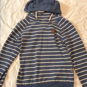 Blue striped hoodie